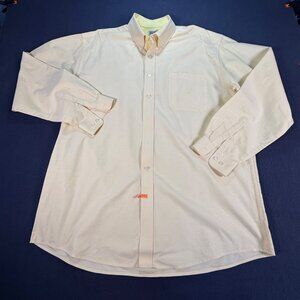 Cinch Shirt Mens Extra Large Yellow Button Down Long Sleeve Western Cowboy Rodeo